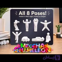 ست 8 عددی اکشن فیگور بازی قایم موشک Meccha Chameleon