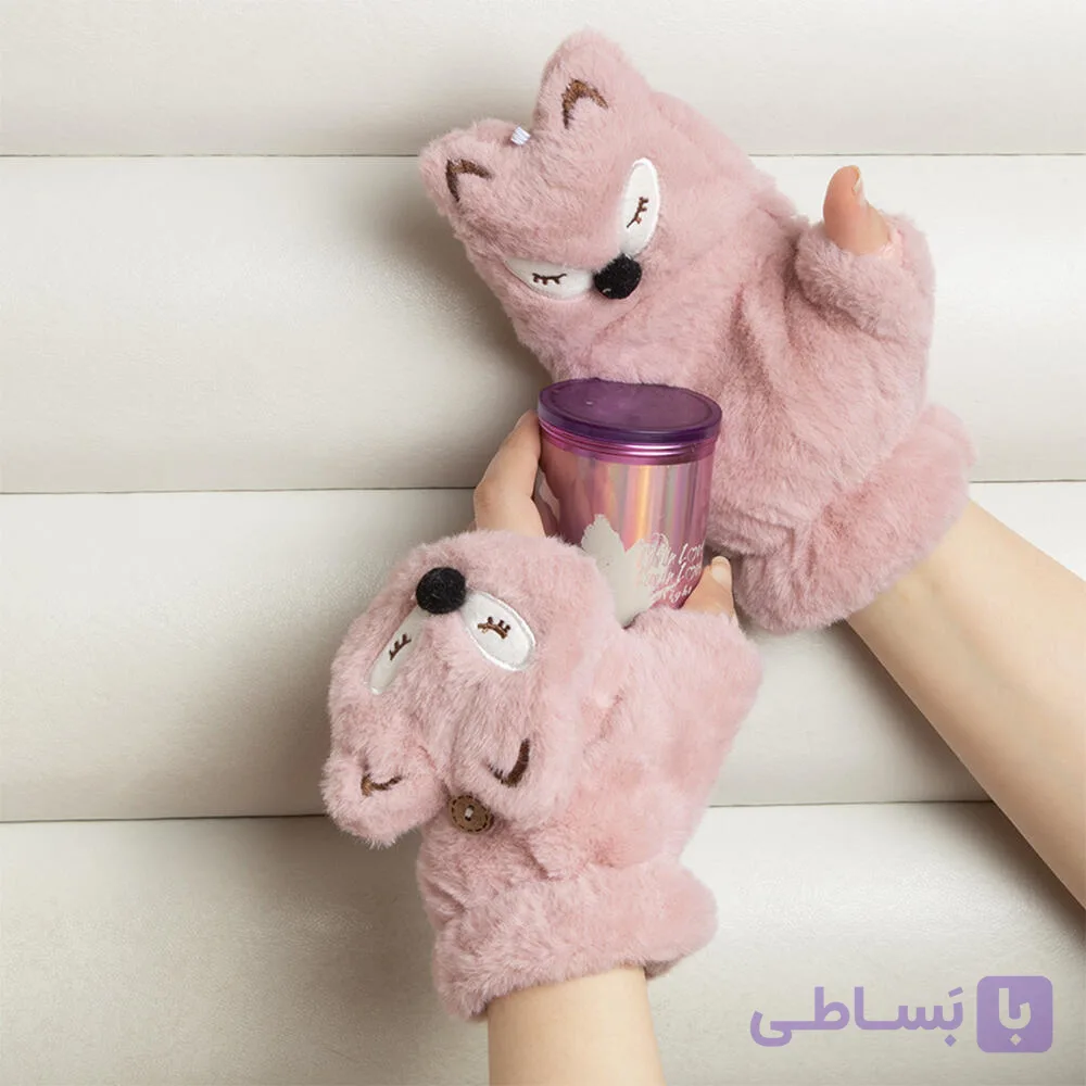 دستکش دخترانه فانتزی پولیشی مدل روباه