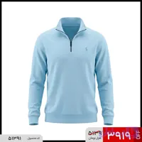 بلوز نیم زیپ مردانه آبی جدید گرم بالا ..سایز: XL، L، XXL، XXXL