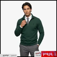بلوز مشکی نیم زیپ مردانه جدید گرم بالا ..سایز: XL، L، XXL، XXXL (کد C0H6O)