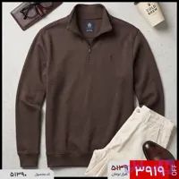 بلوز نیم زیپ مردانه قهوه ای جدید گرم بالا ..سایز: XL، L، XXL، XXXL