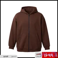 هودی قهوه ای ساده اسپرت زنانه مردانه