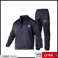 ست سویشرت و شلوار مردانه نرمال ساده اسپان سرمه ای Nike مدل 48764