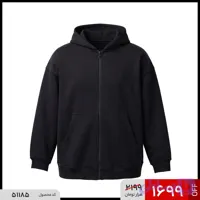 هودی مشکی ساده اسپرت زنانه مردانه
