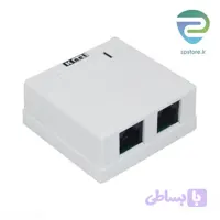پریز روکار 2 پورت شبکه کی نت-Knet Cat6 UTP Surface Keystone+Box Dual Port