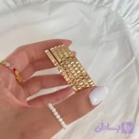 النگوی طلایی رنگ ثابت سایز 1
