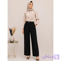شلوار نیم بگ مشکی