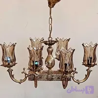 لوستر لاینر شاخه دوتیکه برنز صنایع لوستر نصیری