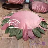 مَت (جای خواب) آفتابگردون سگ و گربه صورتی سبز