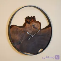 ساعت دیواری روستیک چوبی _ 60 سانتی متری