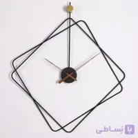 ساعت دیواری فلزی مدل دیاموند — طراحی هندسی مدرن + موتور بی‌صدا + قابل سفارش سایز و رنگ