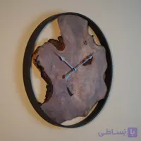 ساعت دیواری روستیک چوبی 50 سانتی کد 50c_07