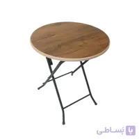 میز تاشو سفری مدل چوب MDF گرد
