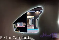آینه بک‌لایت مدرن نامتقارن (طرح خاص)