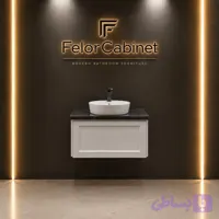 کابینت روشویی مدرن مدل 1094؛ طراحی داشبوردی با کاسه چینی لوکس