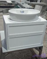 کابینت روشویی PVC مدل 1049 با کاسه چینی روکار