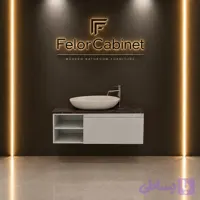 روشویی دیواری PVC با کاسه سرامیک پرسلان مدل 1028