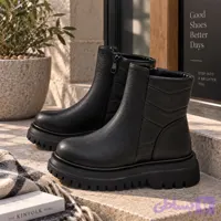 بوت چرم زنانه کد 702 چرم طبیعی تبریز با آستر سوییت