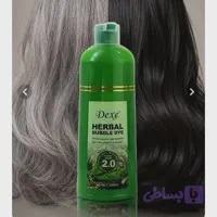 شامپو رنگ مو هربال بابل دی اورجینال اصل گیاهی مشکی طبیعی حجم 420 میلی لیتر Dexe Herbal bubble dye no dark skin