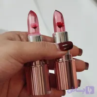 بالم لب حرارتی شیشه‌ای مدل Flowers Lipstick | حاوی گل طبیعی
