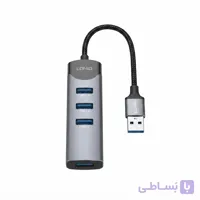 هاب ۴ پورت USB 3.0 الدینیو مدل LDNIO DS-134u | بدنه آلومینیومی،سرعت انتقال 5Gbps
