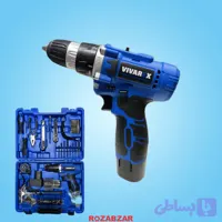 کیت دریل شارژی 12 ولت 40 پارچه ویوارکس مدل VR1240-CDK