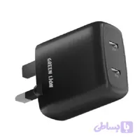 شارژر دیواری دو پورت تایپ‌ سی گرین 40وات Green Dual Port