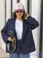 کت اور سایز سرمه ای زنانه(navy)