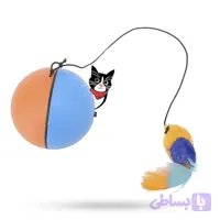 اسباب بازی گربه توپ هوشمند پر دار – Smart Feather Ball Cat Toy