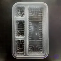 ظرف چهارخانه کبابی شفاف