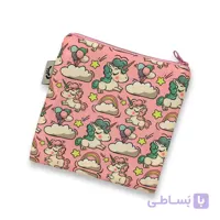 کیف آرایشی کوچک مدل تک شاخ صورتی