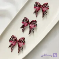 گیره مو ایموجی طرح پاپیون پلنگی کد ۰۲