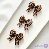 گیره مو ایموجی طرح پاپیون پلنگی کد ۰۱