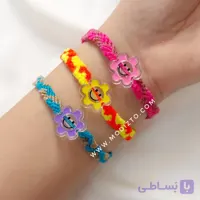دستبند بافتنی مدل مهره لبخند