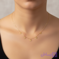 گردنبند طلا 18عیار ستاره تراش