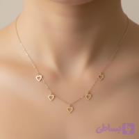 گردنبند طلا 18 عیار قلب اجرت کم