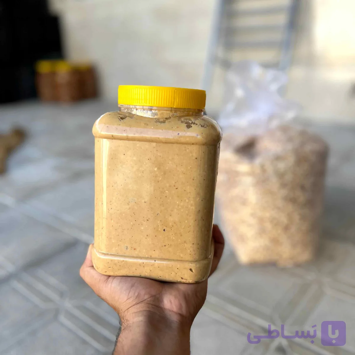 کره بادام زمینی ۲ کیلویی خالص | مغان هوم
