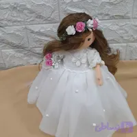 عروسک عروس ندا با تاج و دسته گل