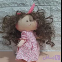 عروسک فندق موی فر تم صورتی