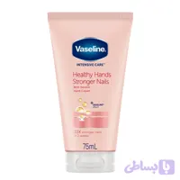 کرم دست و تقویت‌کننده ناخن وازلین مدل Healthy Hands Stronger Nails حاوی کراتین حجم 75 میلی‌لیتر