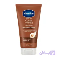کرم دست آبرسان و مرطوب‌کننده وازلین مدل COCOA HYDRATE حاوی کره کاکائو و شی باتر حجم 75 میلی‌لیتر