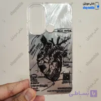قاب گوشی شیائومی ردمی نوت 12S (کاور IMD براش طرح آناتومی قلب Silver)