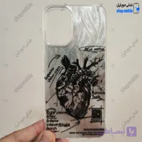 قاب گوشی سامسونگ گلکسی A06 (کاور IMD براش طرح آناتومی قلب Silver)