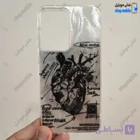 قاب گوشی شیائومی ردمی نوت 14S (کاور IMD براش طرح آناتومی قلب Silver)
