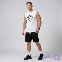 ست تاپ و شلوارک ورزشی مردانه اولسون مدل بدنسازی سفید