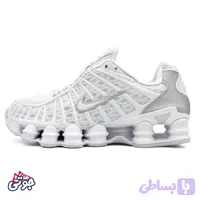 کتونی نایک شاکس TL سفید نقره ای | Nike Shox TL White Metallic Silver