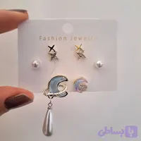 پک گوشواره ۳ جفتی ماه