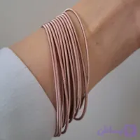 دستبند فنری کشی ( کالباسی ، صورتی چرک)