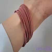 دستبند فنری کشی (زرشکی ، جگری تیره)