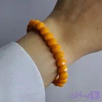 دستبند کشی سنگ کریستال نارنجی